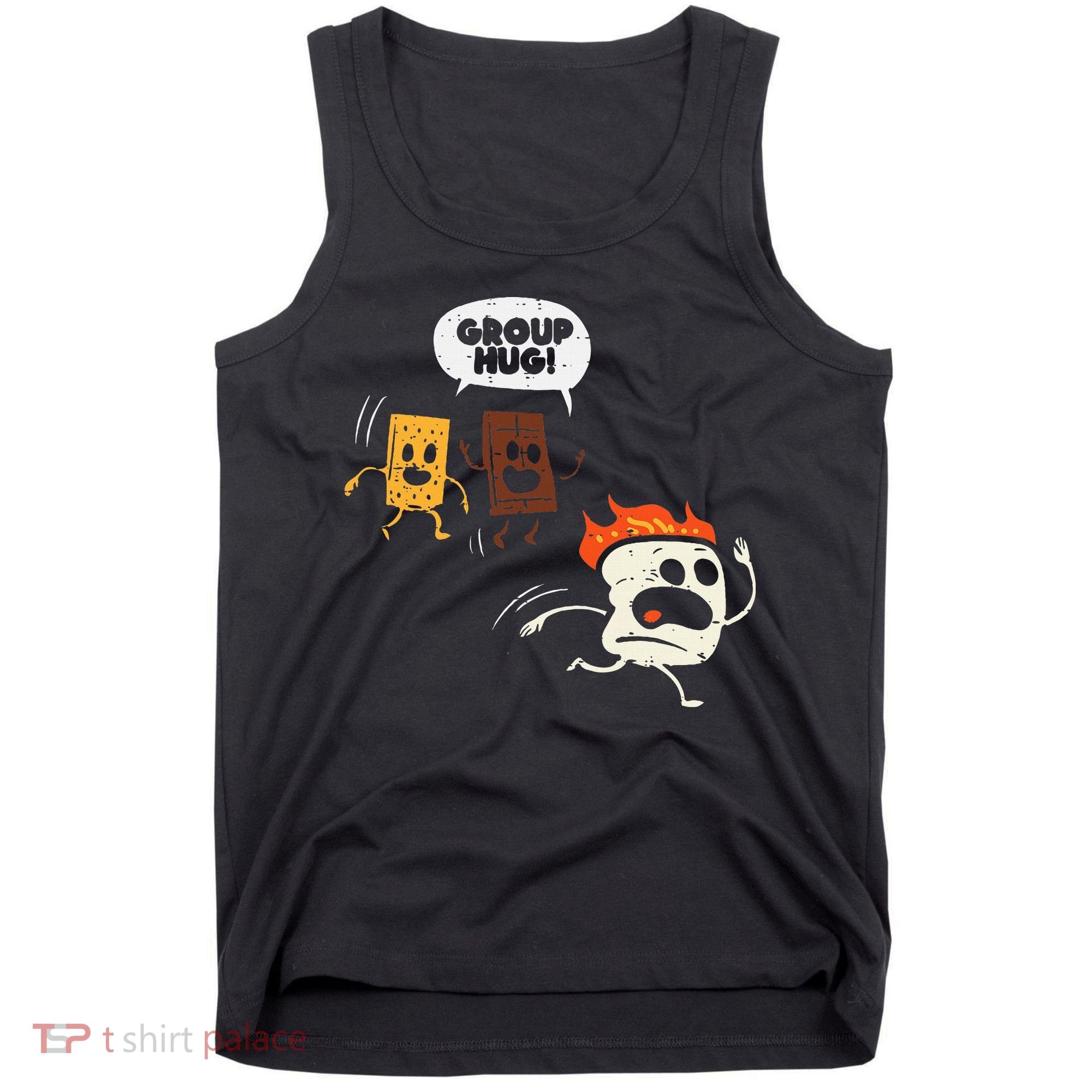 Camping Group Hug Smores Funny Marshmallow Tank Top