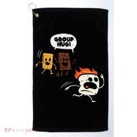 Camping Group Hug Smores Funny Marshmallow Golf Towel thumb 0