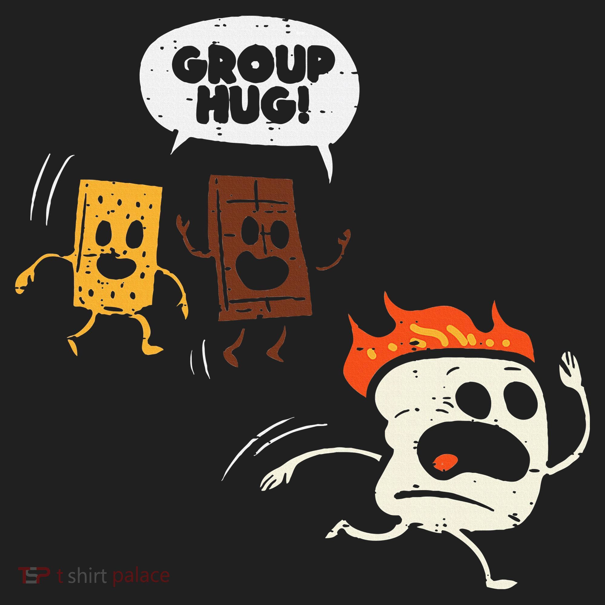 Camping Group Hug Smores Funny Marshmallow Golf Towel