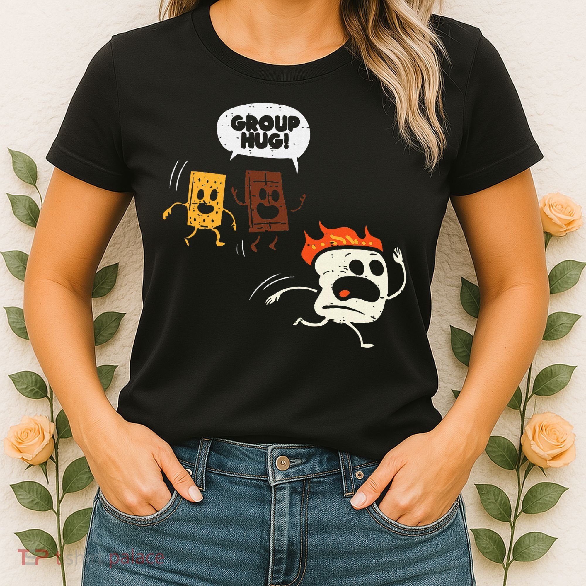 Camping Group Hug Smores Funny Marshmallow Women's T-Shirt