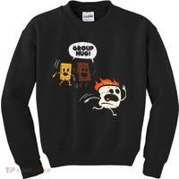 Camping Group Hug Smores Funny Marshmallow Kids Sweatshirt thumb 0