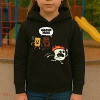 Camping Group Hug Smores Funny Marshmallow Kids Hoodie thumb 3