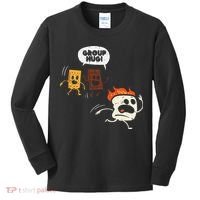 Camping Group Hug Smores Funny Marshmallow Kids Long Sleeve Shirt thumb 0