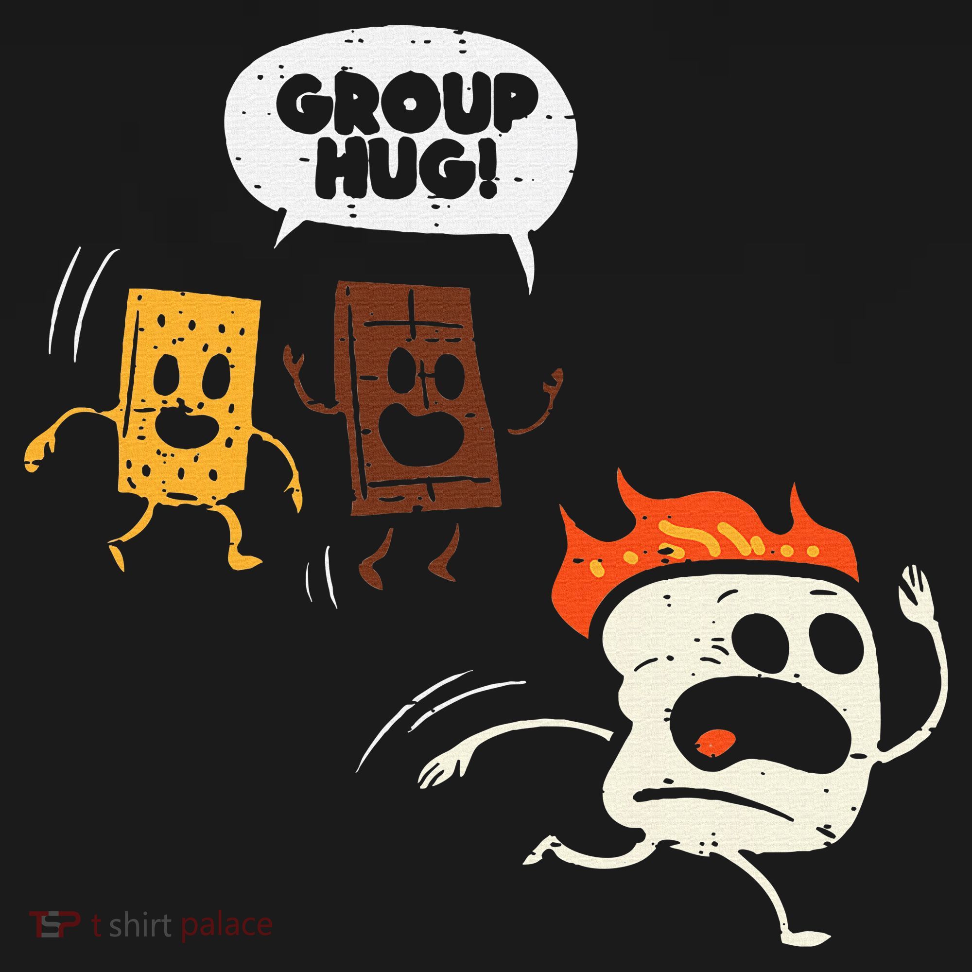 Camping Group Hug Smores Funny Marshmallow Kids Long Sleeve Shirt