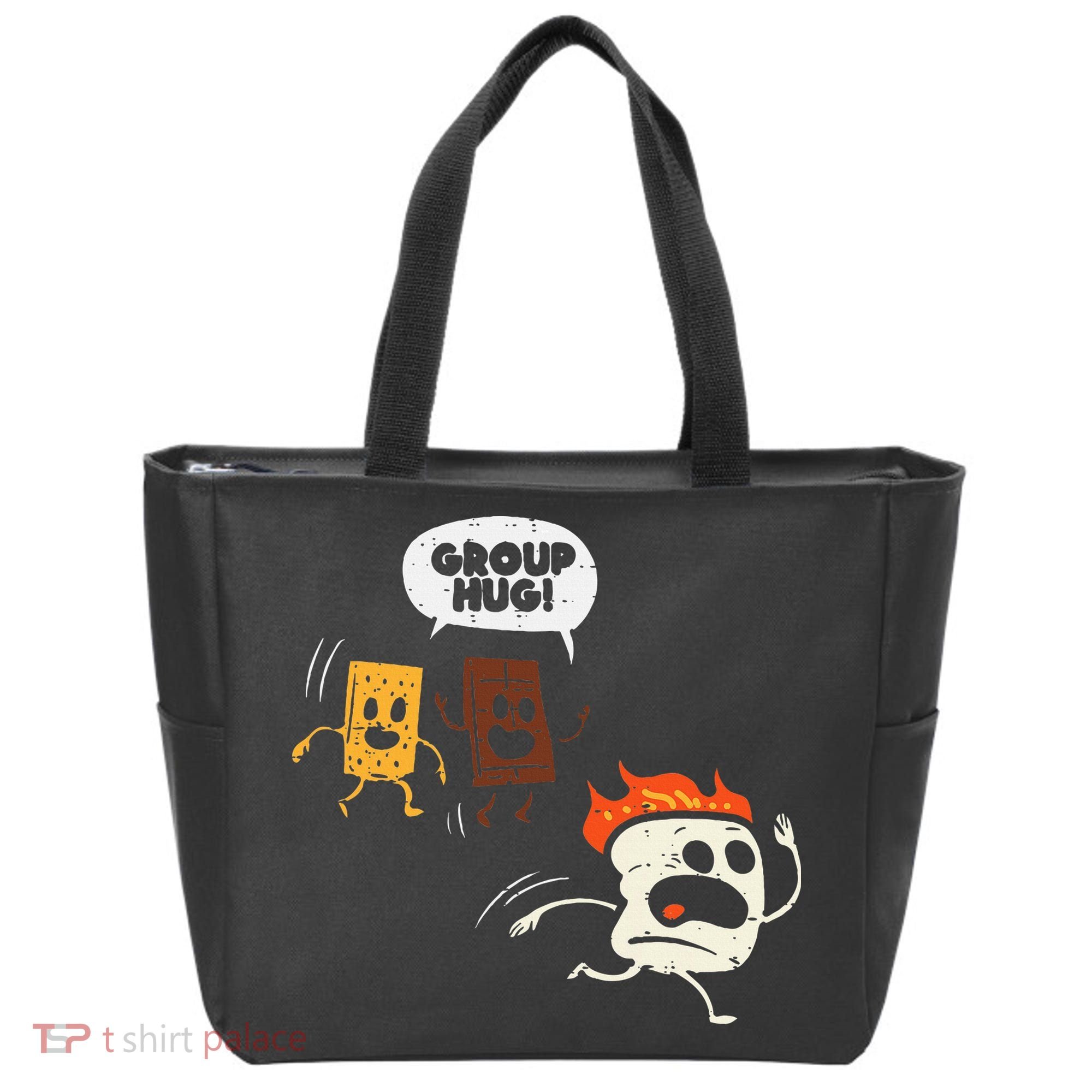 Camping Group Hug Smores Funny Marshmallow Tote Bag