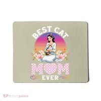 Cute Girl Hugging Oriental And Flowers Best Cat Mom Ever Mousepad thumb 0