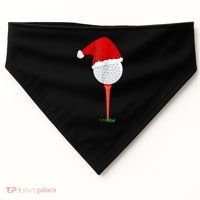 Christmas Golf Holiday Hole In One Classic USA-Made Doggie Bandana thumb 0