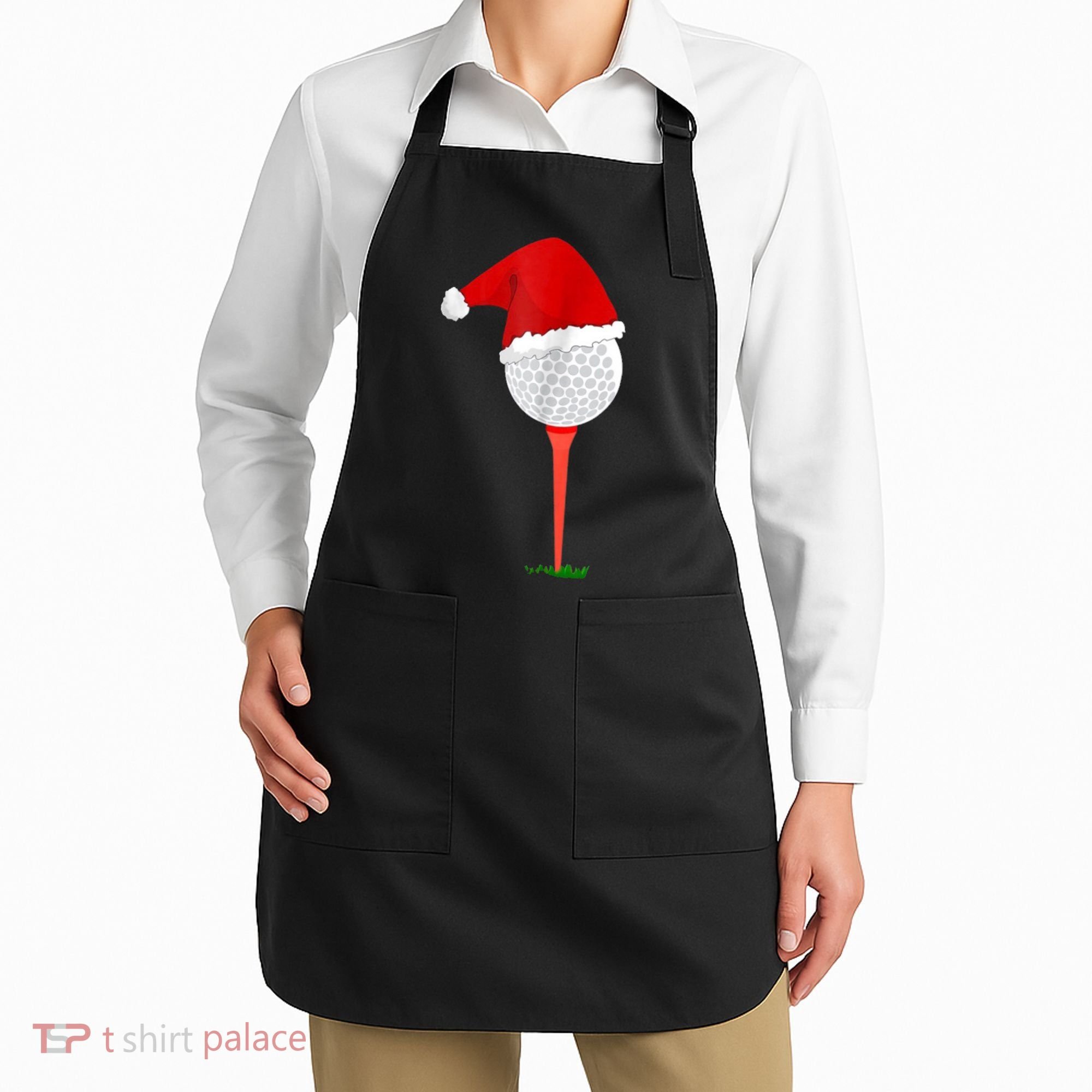 Christmas Golf Holiday Hole In One Classic Apron
