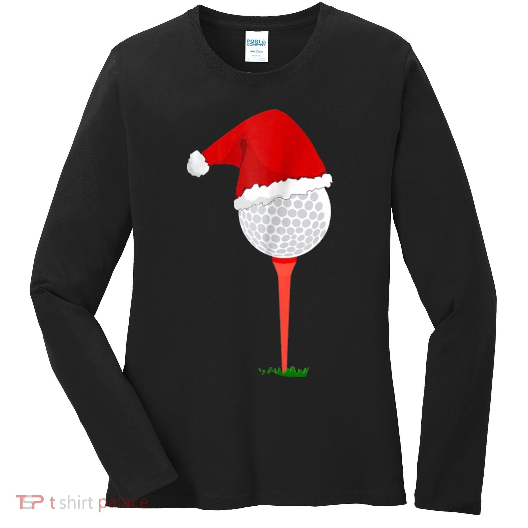Christmas Golf Holiday Hole In One Classic Women's Long Sleeve Shirt