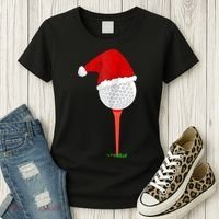 Christmas Golf Holiday Hole In One Classic Women's T-Shirt thumb 3