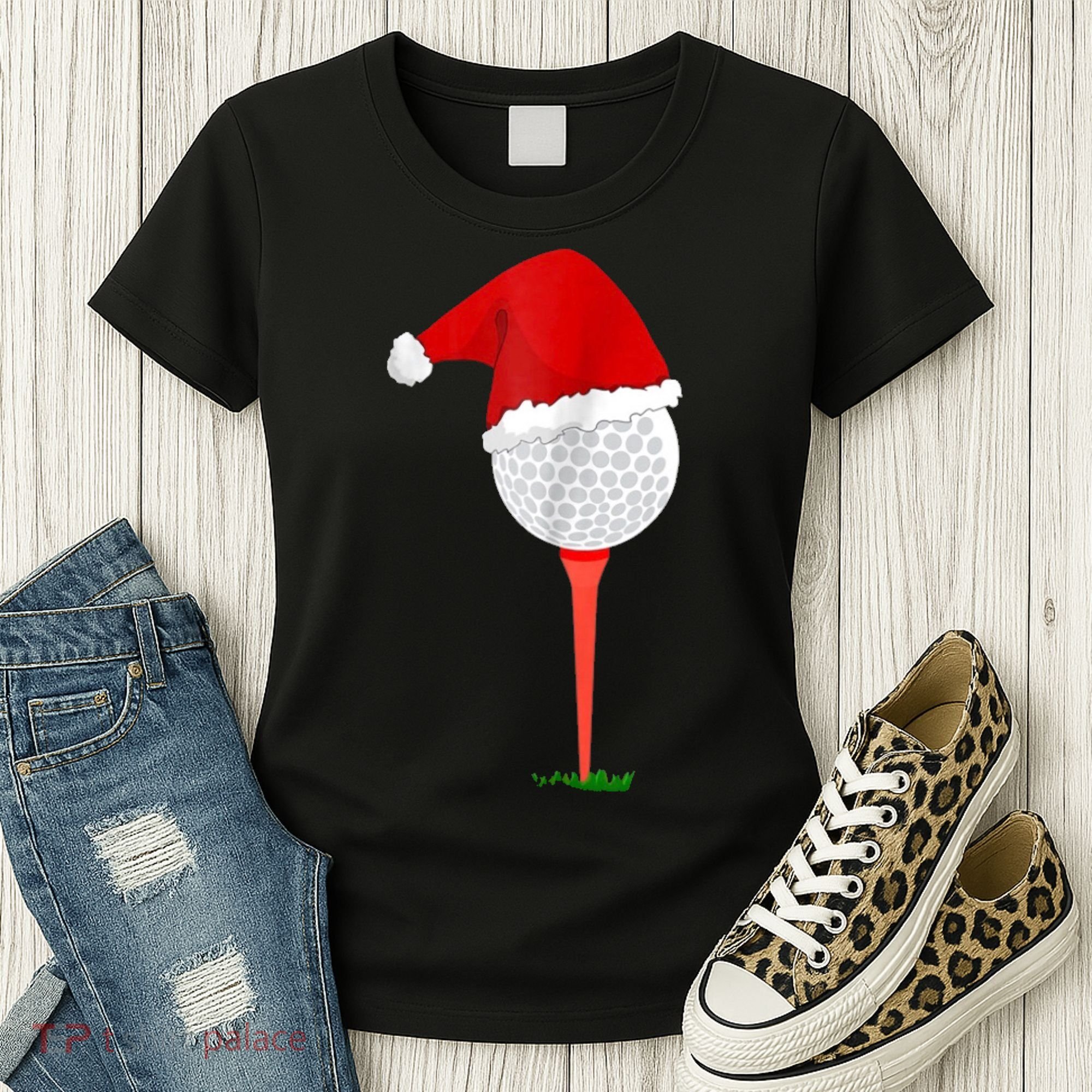 Christmas Golf Holiday Hole In One Classic Women's T-Shirt