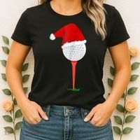 Christmas Golf Holiday Hole In One Classic Women's T-Shirt thumb 2