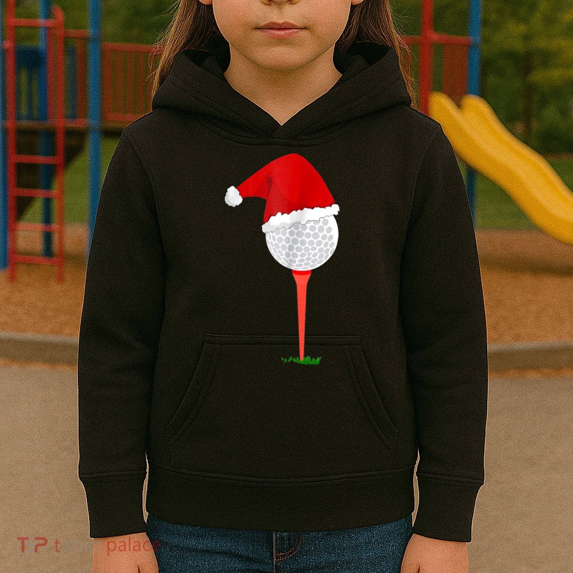 Christmas Golf Holiday Hole In One Classic Kids Hoodie