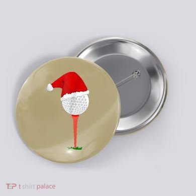 Christmas Golf Holiday Hole In One Classic Button