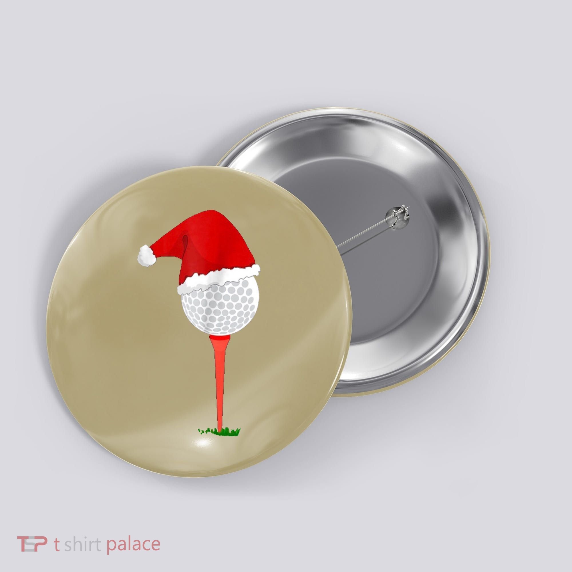 Christmas Golf Holiday Hole In One Classic Button