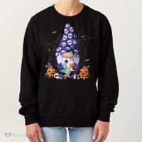 Cute Gnomes Happy Halloween Fall Candy Corn Pumpkin Women's Sweatshirt thumb 0