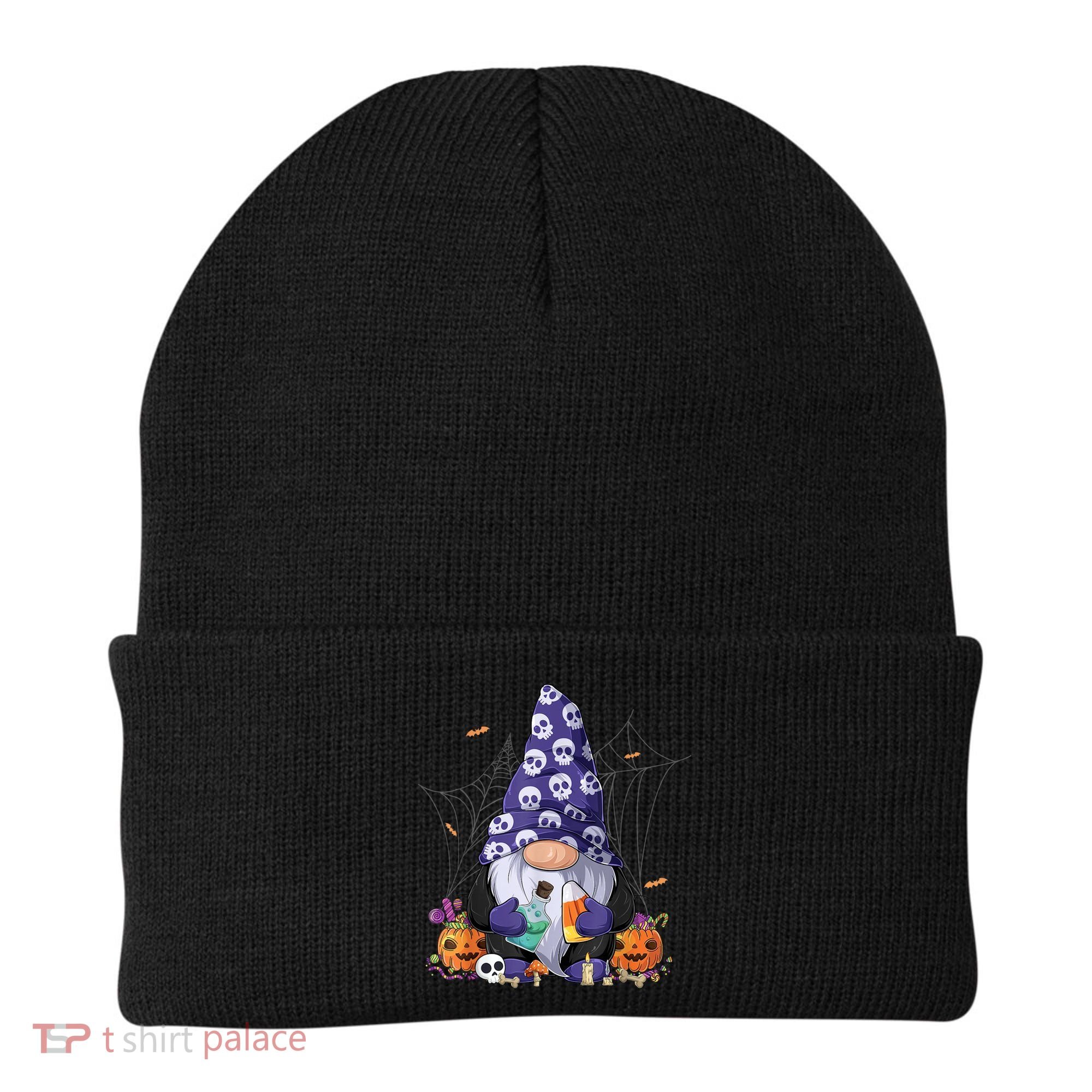 Cute Gnomes Happy Halloween Fall Candy Corn Pumpkin Beanie