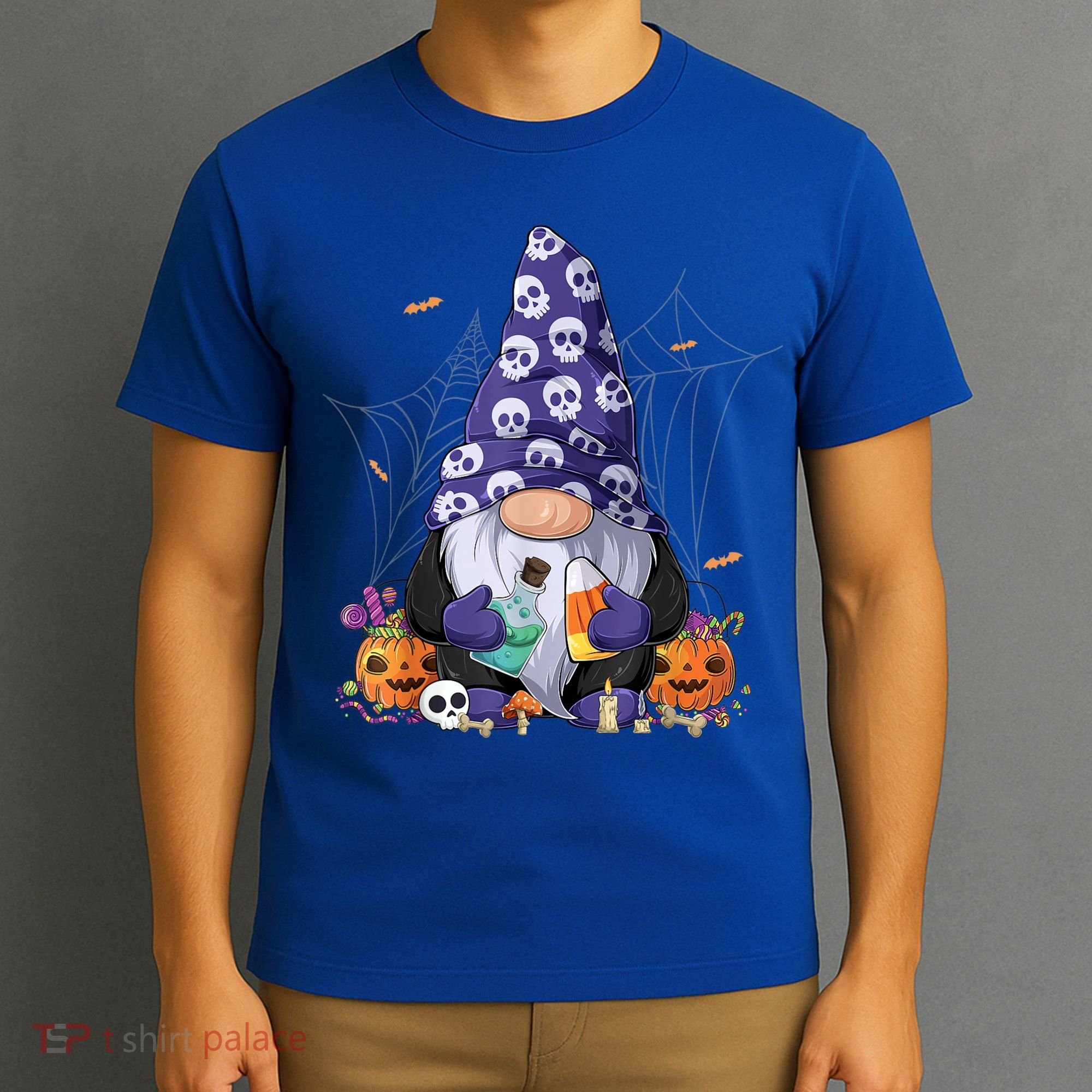 Cute Gnomes Happy Halloween Fall Candy Corn Pumpkin T-Shirt
