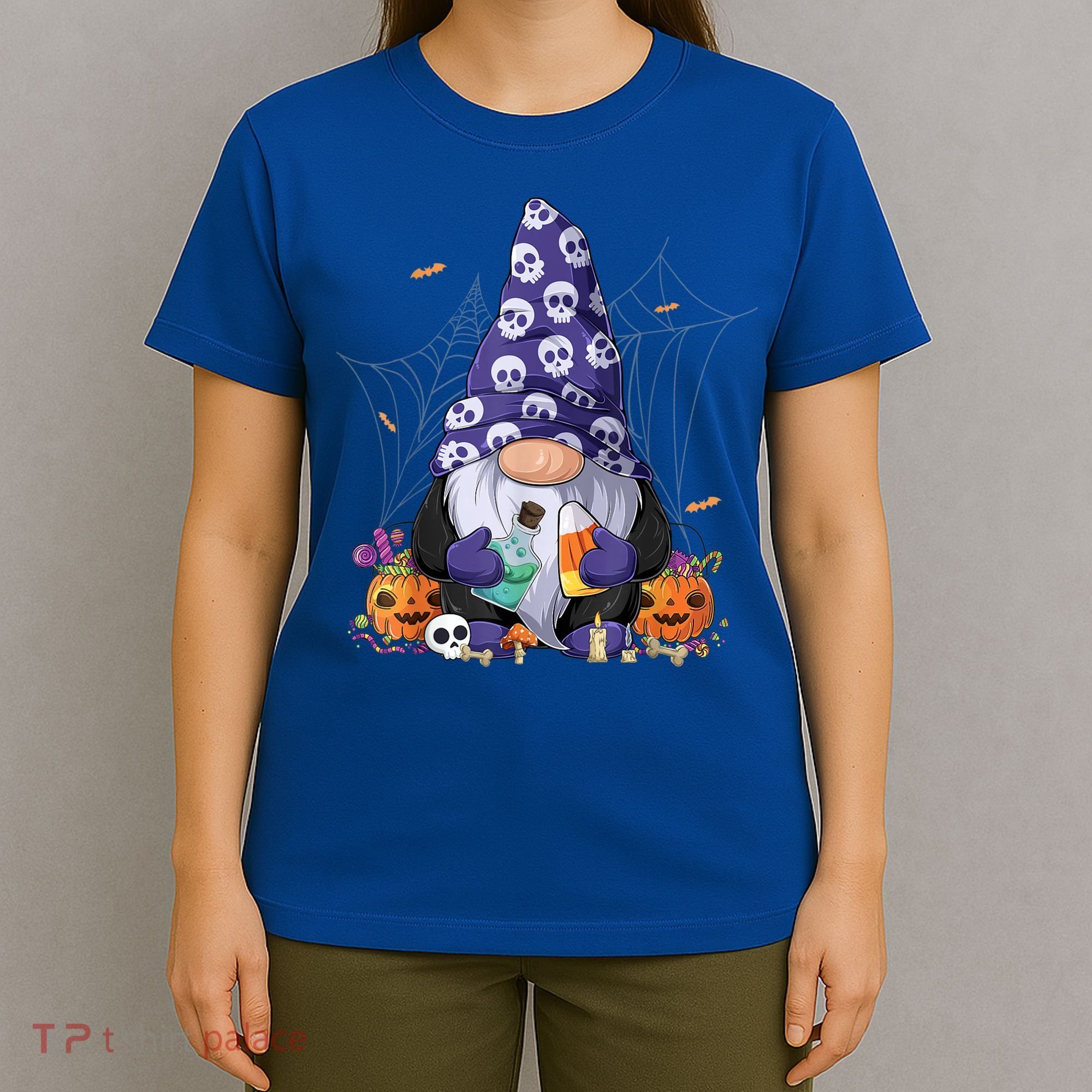 Cute Gnomes Happy Halloween Fall Candy Corn Pumpkin T-Shirt