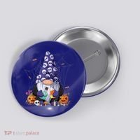 Cute Gnomes Happy Halloween Fall Candy Corn Pumpkin Button thumb 0