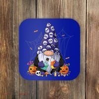 Cute Gnomes Happy Halloween Fall Candy Corn Pumpkin Coaster thumb 0