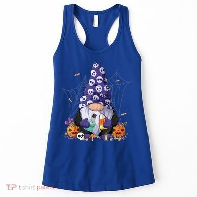 Cute Gnomes Happy Halloween Fall Candy Corn Pumpkin Women's Tank Top