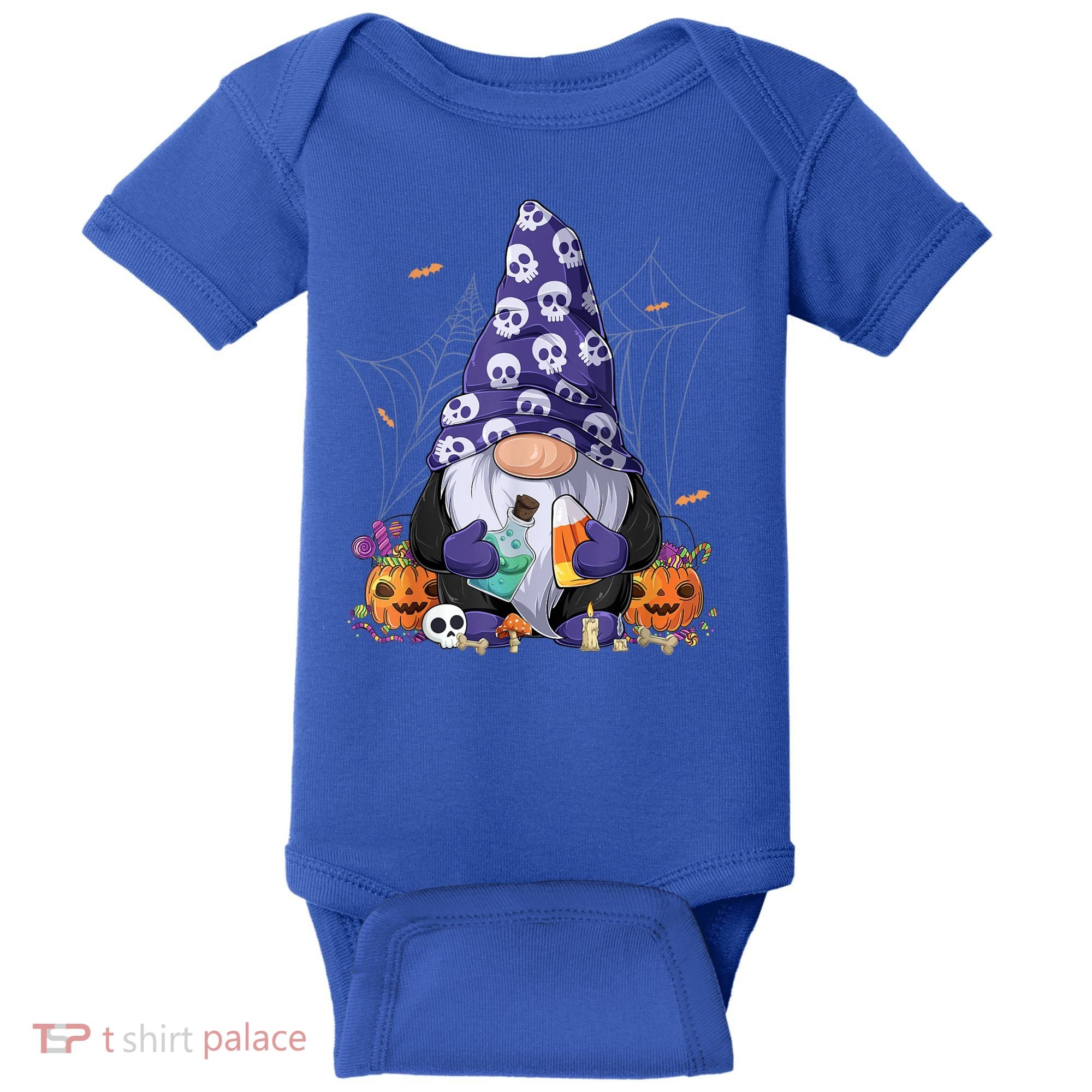 Cute Gnomes Happy Halloween Fall Candy Corn Pumpkin Baby Bodysuit
