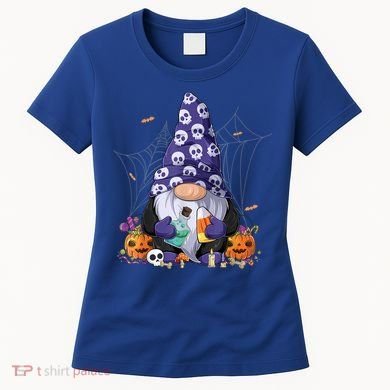 Cute Gnomes Happy Halloween Fall Candy Corn Pumpkin Women's T-Shirt