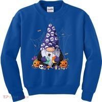 Cute Gnomes Happy Halloween Fall Candy Corn Pumpkin Kids Sweatshirt thumb 0