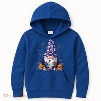 Cute Gnomes Happy Halloween Fall Candy Corn Pumpkin Kids Hoodie thumb 0