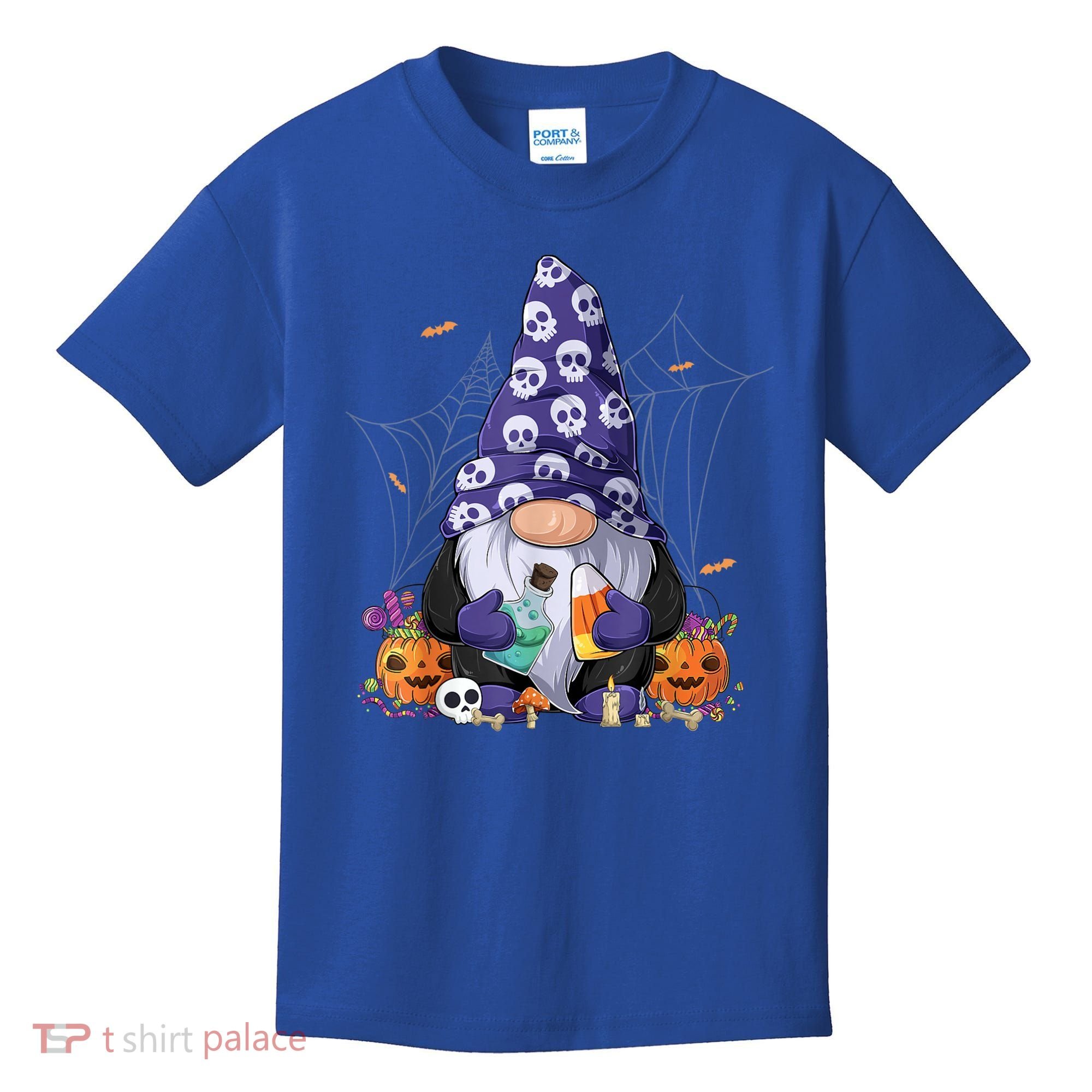 Cute Gnomes Happy Halloween Fall Candy Corn Pumpkin Kids T-Shirt