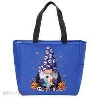 Cute Gnomes Happy Halloween Fall Candy Corn Pumpkin Tote Bag thumb 0