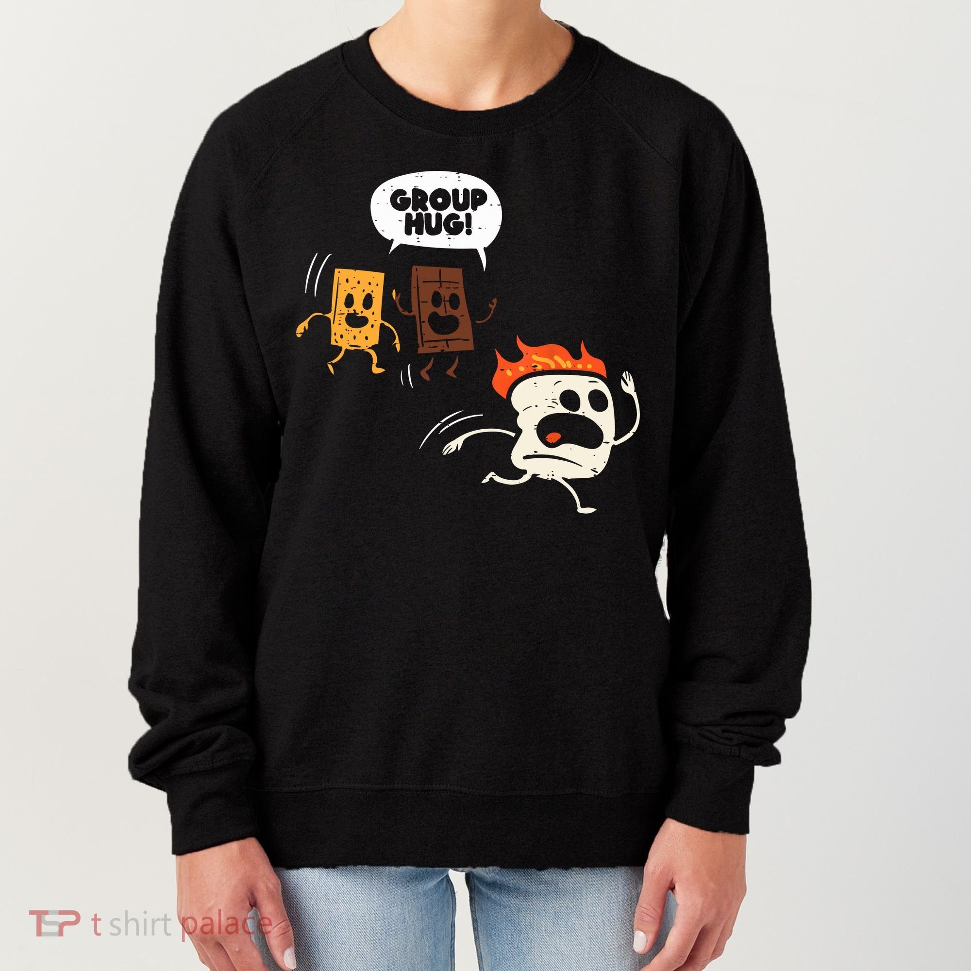 Camping Group Hug Smores Funny Marshmallow Men Women Kids Women's Sweatshirt