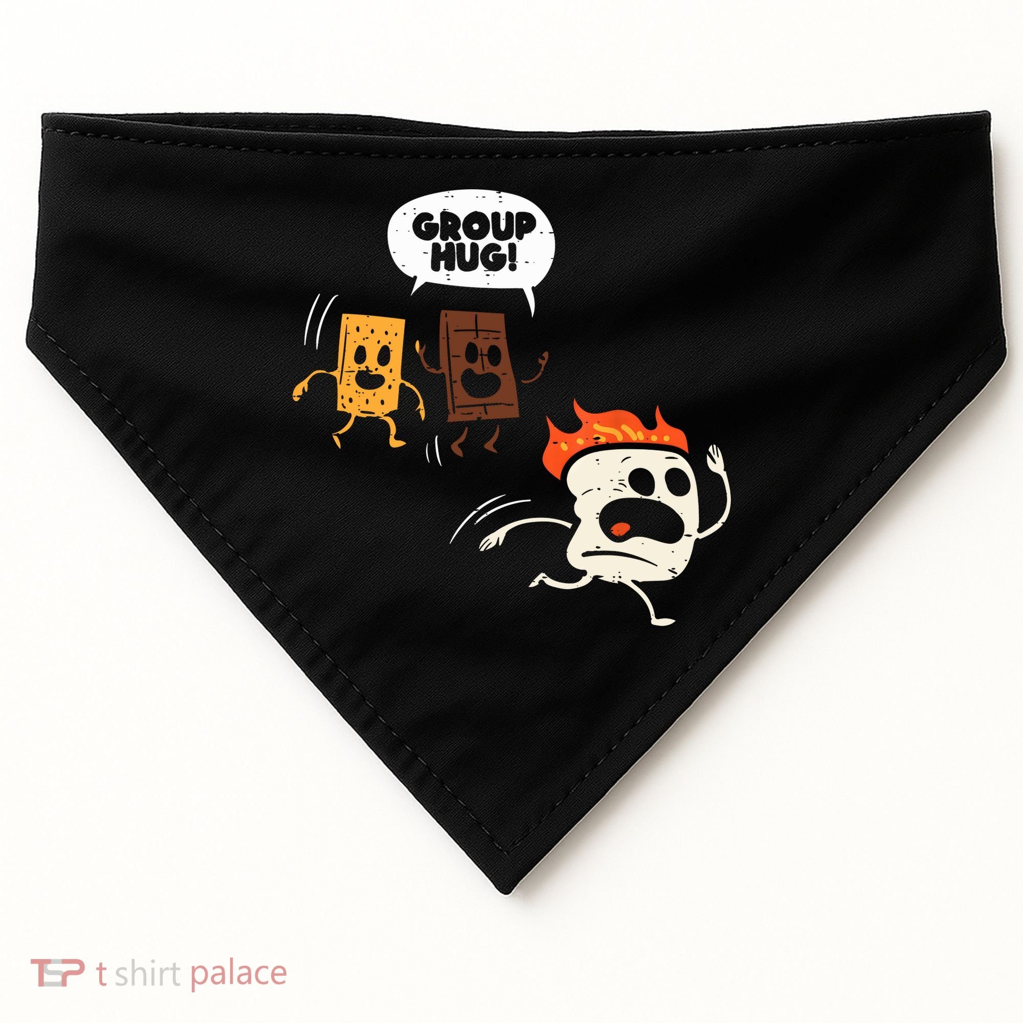 Camping Group Hug Smores Funny Marshmallow Men Women Kids USA-Made Doggie Bandana