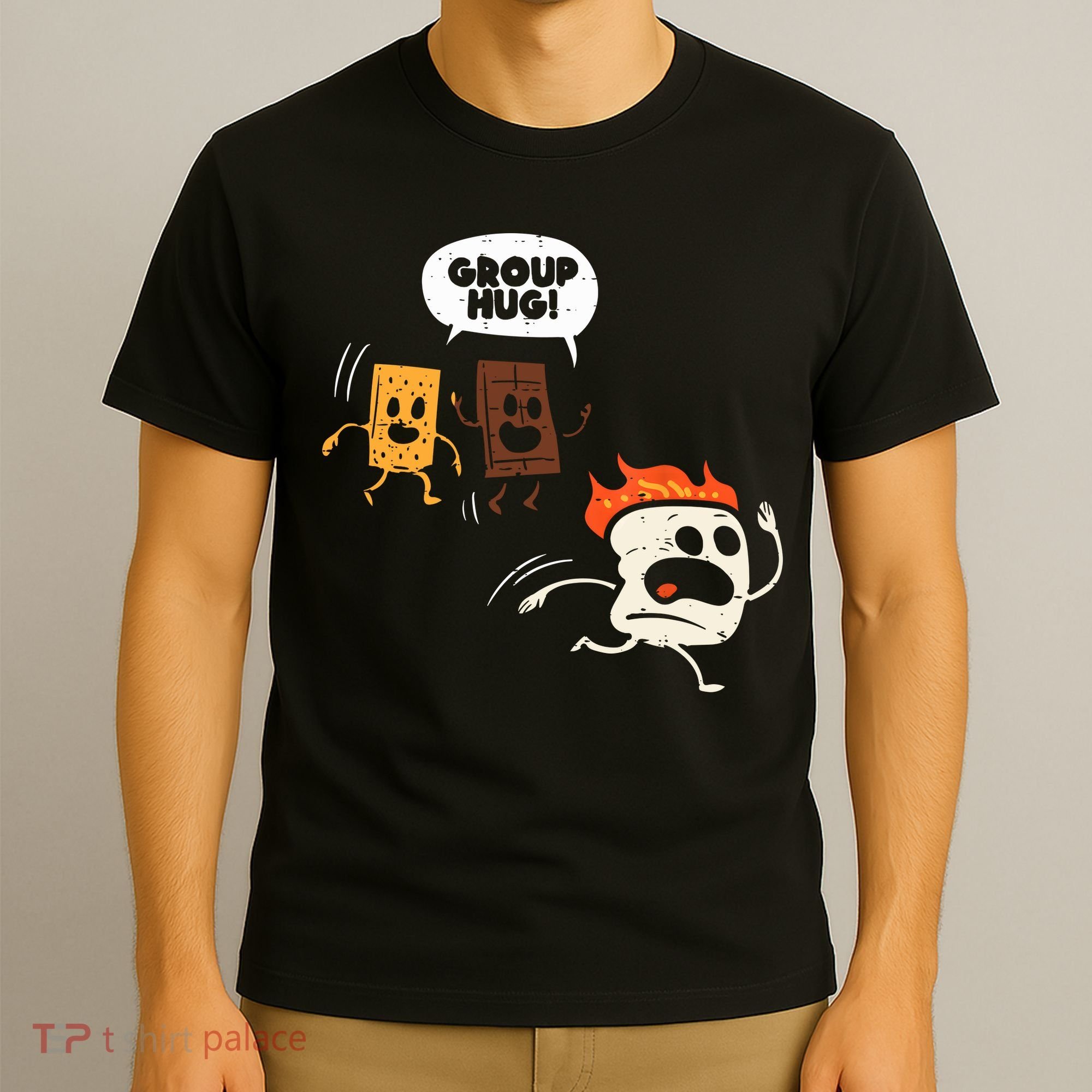 Camping Group Hug Smores Funny Marshmallow Men Women Kids T-Shirt