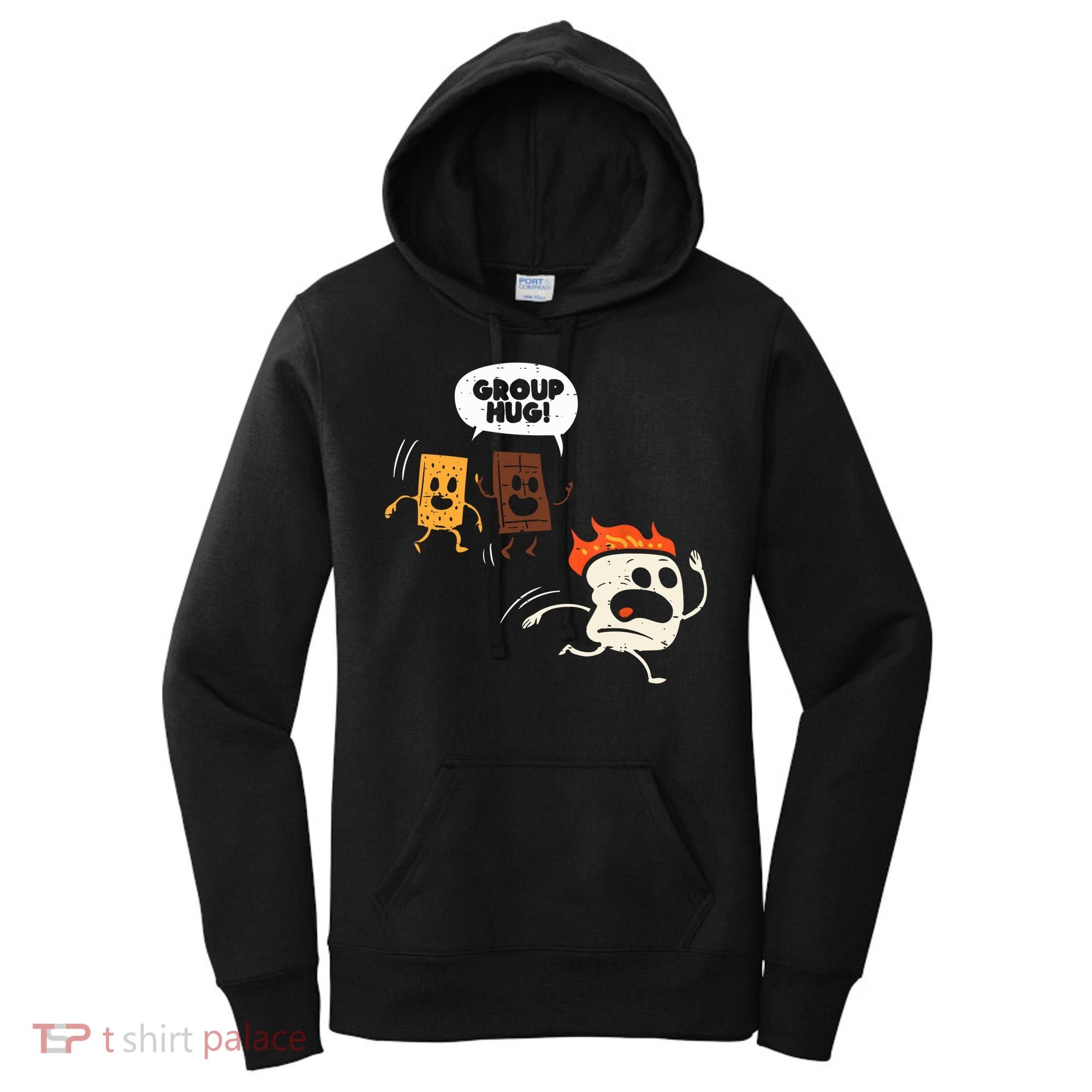 Camping Group Hug Smores Funny Marshmallow Men Women Kids Women's Hoodie