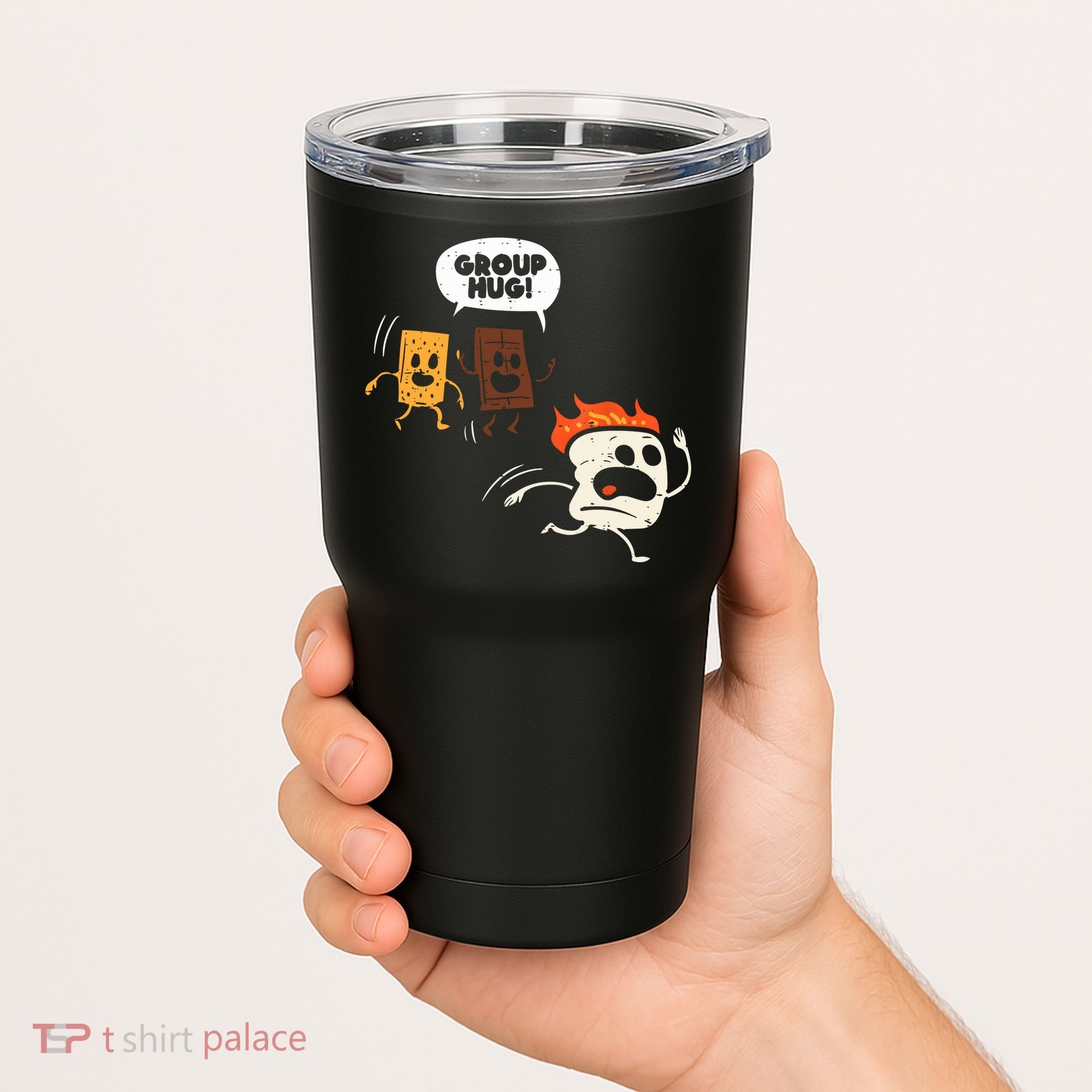 Camping Group Hug Smores Funny Marshmallow Men Women Kids Tumbler