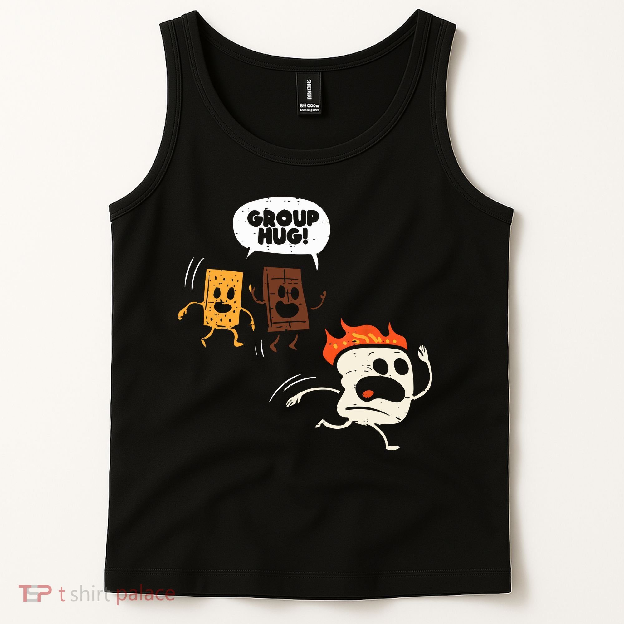 Camping Group Hug Smores Funny Marshmallow Men Women Kids Tank Top