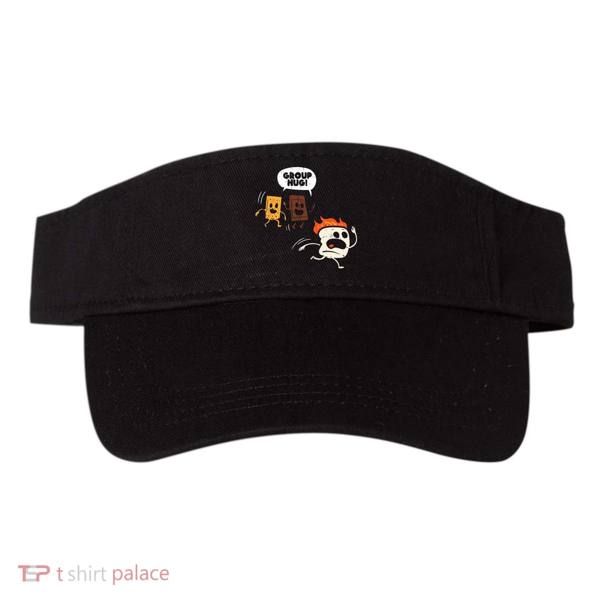 Camping Group Hug Smores Funny Marshmallow Men Women Kids Visor