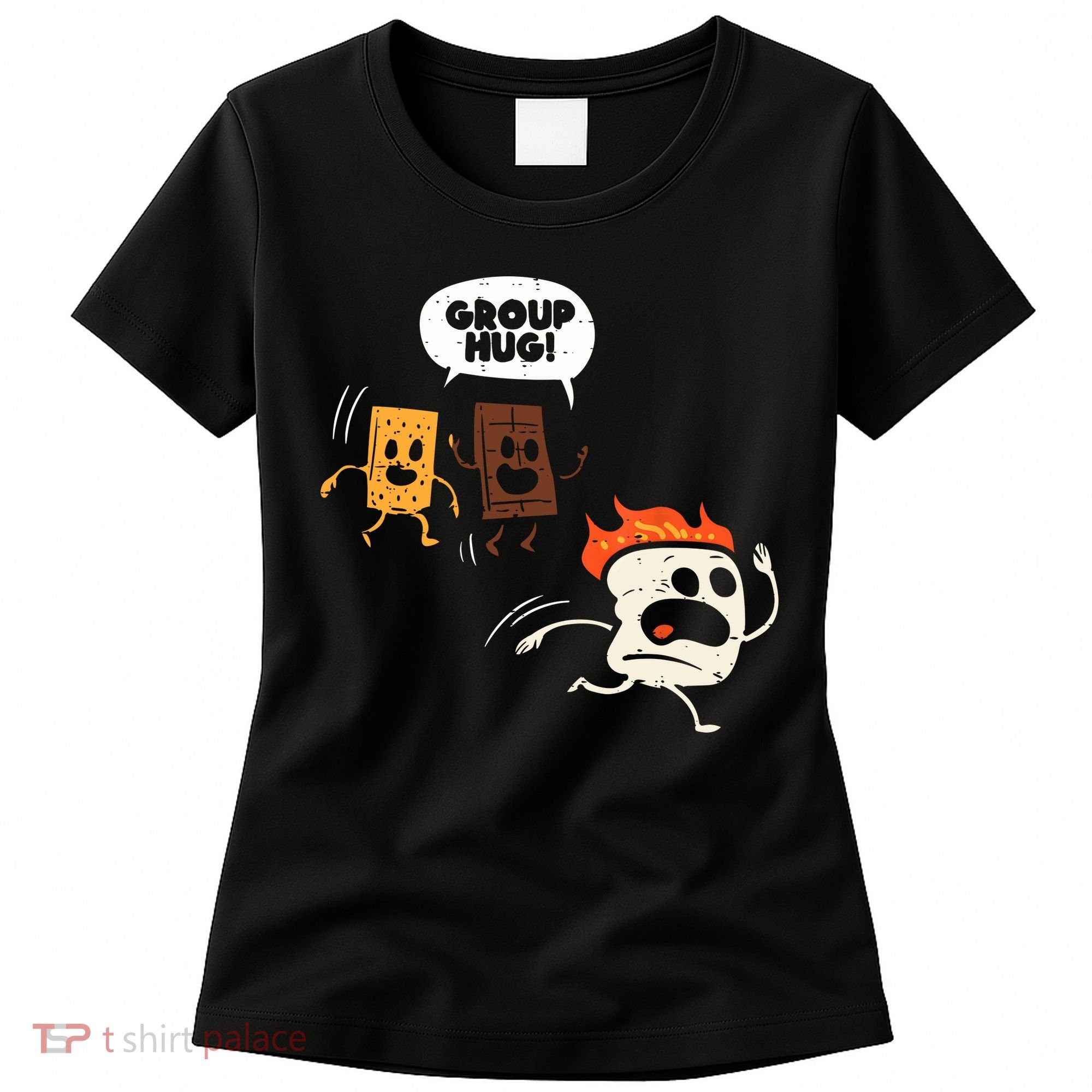 Camping Group Hug Smores Funny Marshmallow Men Women Kids Women's T-Shirt