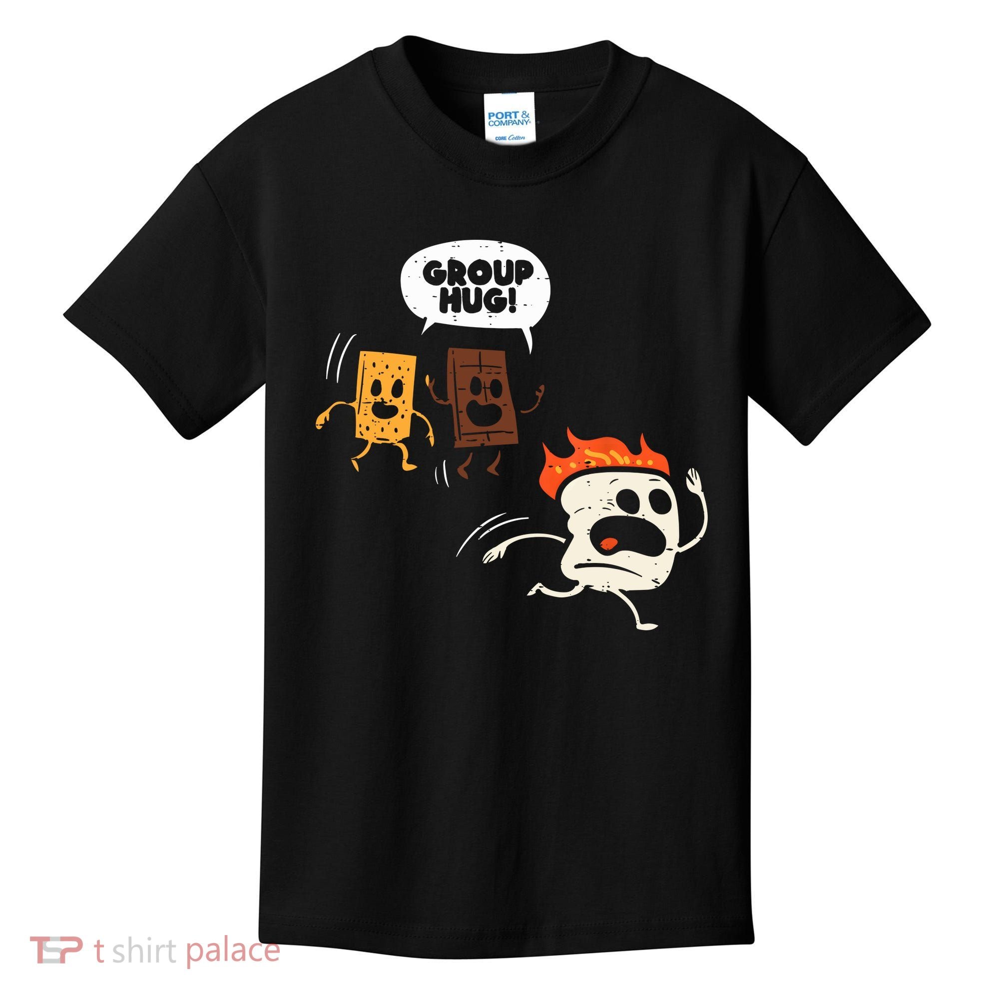 Camping Group Hug Smores Funny Marshmallow Men Women Kids Kids T-Shirt