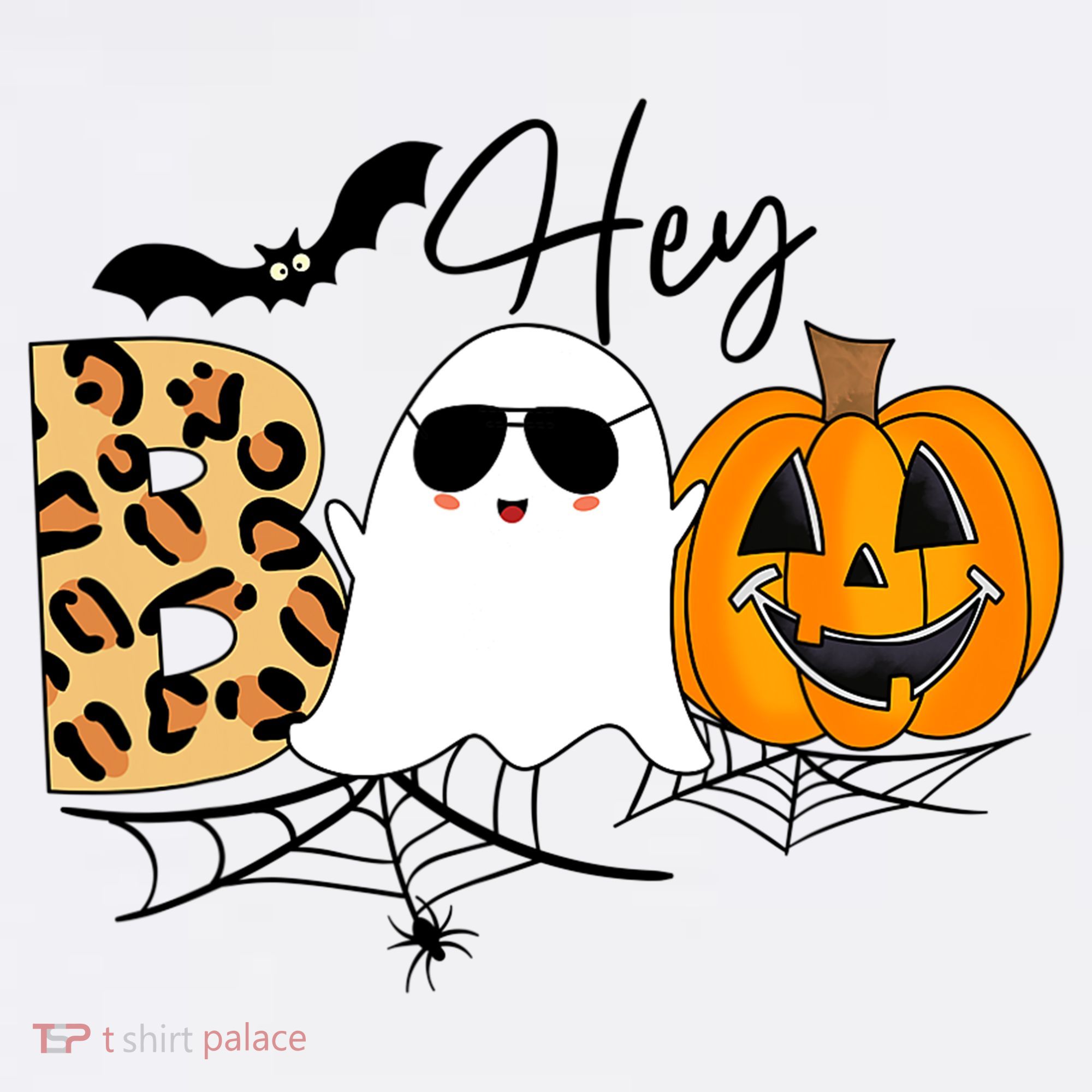 Cute Ghost Halloween Pumpkin Face Hey Boo Trendy Halloween Women's Tank Top