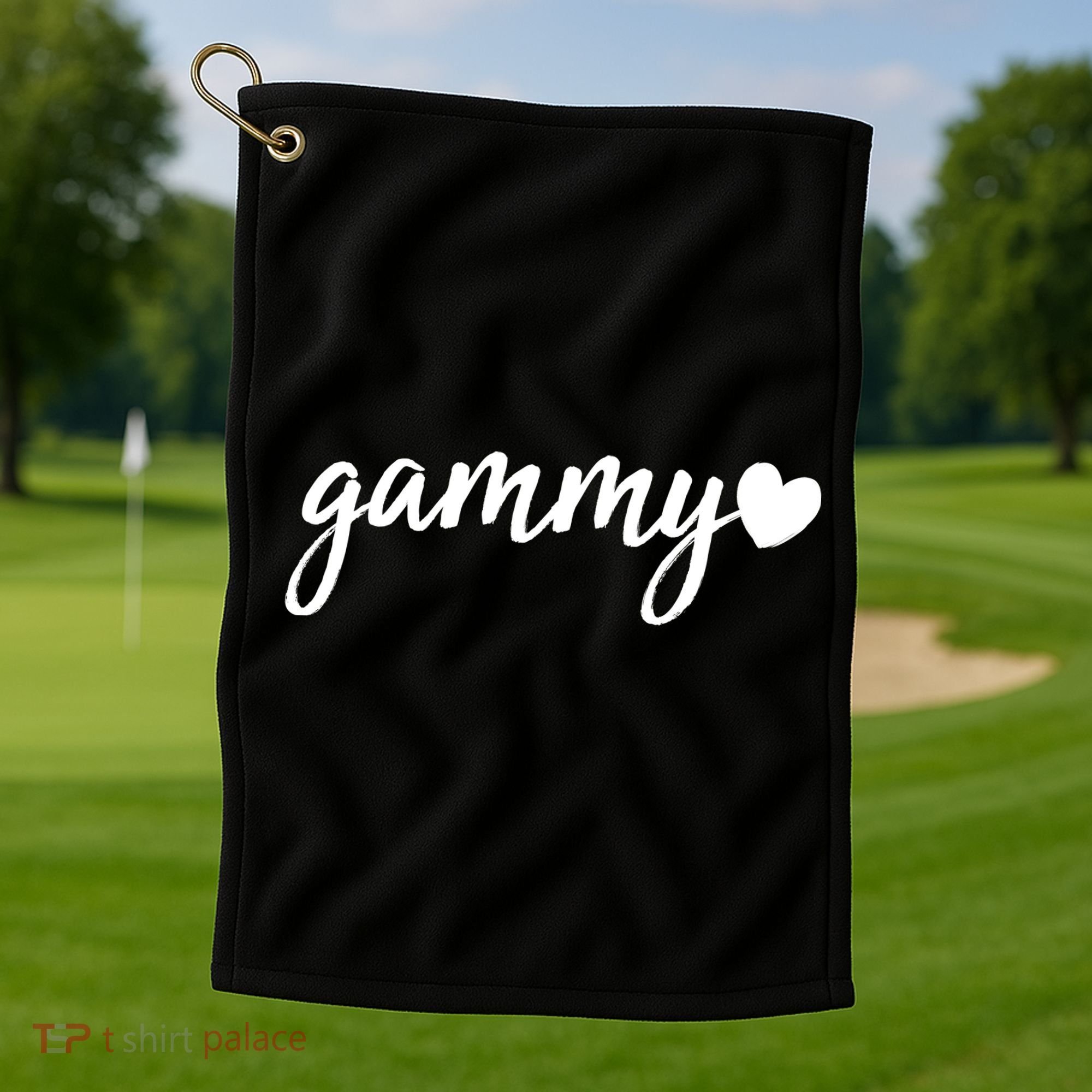 Cute Gammy Heart Grandma Golf Towel