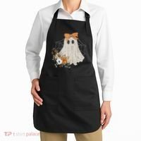 Coquette Ghost Halloween Flower Ghost Spooky Lace Ghost Apron thumb 2