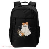 Coquette Ghost Halloween Flower Ghost Spooky Lace Ghost Backpack thumb 0