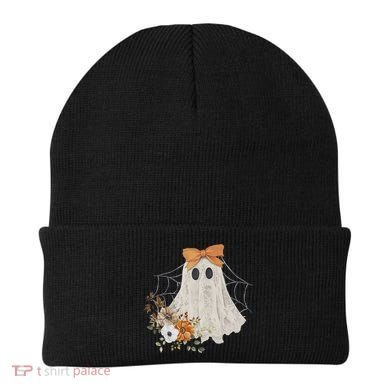 Coquette Ghost Halloween Flower Ghost Spooky Lace Ghost Beanie