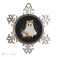 Coquette Ghost Halloween Flower Ghost Spooky Lace Ghost Ornament thumb 0