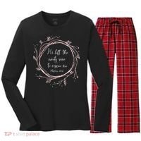 Christian Gift He Left The Ninety Nine To Rescue Me Women's Long Sleeve Flannel Pajama Set  thumb 0