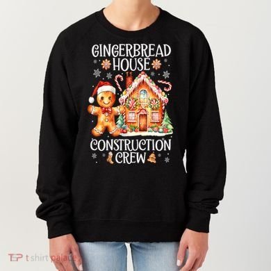 Christmas Gingerbread House Construction Xmas Crew Cookie Baking Gift Women's Sweatshirt