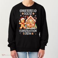 Christmas Gingerbread House Construction Xmas Crew Cookie Baking Gift Women's Sweatshirt thumb 0